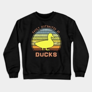 Easily Distracted By Ducks Crewneck Sweatshirt